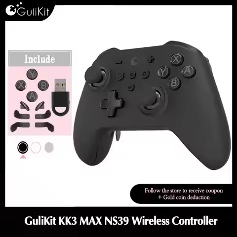 GuliKit KK3 MAX Wireless Controller with Hall Joystick,KingKong 3 Bluetooth Gamepad for Windows Nint