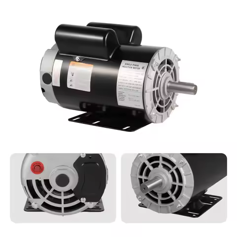 5 HP 3450 RPM Single-phase Compressor Electric Motor 208-230V 10.3N-m with A Bracket Base