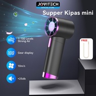 【COD】 JQVITEK Mini Kipas Portable 100 Super Speed Bahan Logam Angin Super Kencang LED Display FN30E 