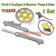 Y125ZR/125ZR/Y125Z 125Z New (1 Set) Front Fork Set & Master Pump Brake & Brek Pump Caliper & Disc Pl