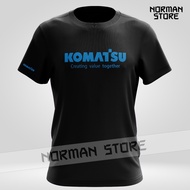 Komatsu Creating Value Together Heavy Equipment Work T-Shirts Microfiber Quick Dry Baju Premium Cott