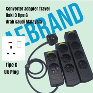 AEBRAND 3-Prong Plug TYPE G SAUDI Arabia SINGAPORE MALAYSIA Hong Kong 3-Prong Plug TYPE G - TRAVEL A