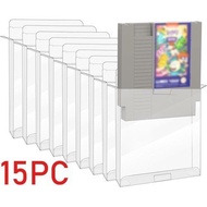 15PC Clear Protector Case Box Display For Nintendo NES Cartridge NES Games