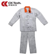 Ck tech. Cowhide Wear-Resistant Heat Insulation Fireproof Welding Suit Welding Welding Suit Welding 