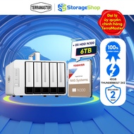 Bộ Thiết bị lưu trữ DAS TerraMaster D5 Thunderbolt 3+NAS N300 Hàng chính hãng