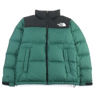 成色極佳的北面（THE NORTH FACE）Nuptse羽絨外套 ND92335，帶刺繡logo，連帽，立顏色，再生羽絨服，綠色，M碼，正品，男款