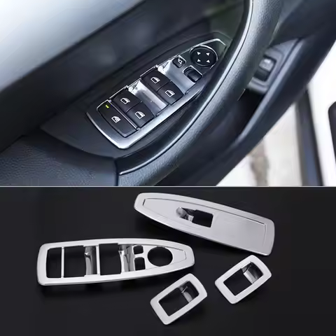 For BMW X1 F48 2016-2021 220i 25i 25le ABS Chrome Window Lift Swtich Button Cover Trim Accessories F