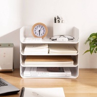 Desktop Storage Box Stationery Sundries A4 Paper Voucher Storage Office Desk File Multi-Layer Storage Rack