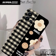 VIVO Y35 Case - Casing Latest VIVO Y35hp with FLOWER Motif - Silicone VIVO Y35hp - Cover hp - Case V