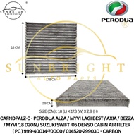 ALZA / MYVI LAGI BEST / AXIA / BEZZA / MYVI '18 / SWIFT '05 DENSO CABIN AIRFILTER 999-40014-70000/ 0