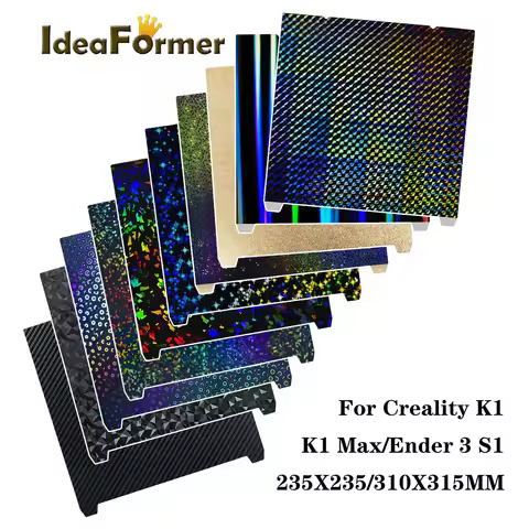 Build Plate For Creality Ender-3 S1/K1 K1 Max 235x235mm 310x315mm PEI PEO PET Double Sided Printing 