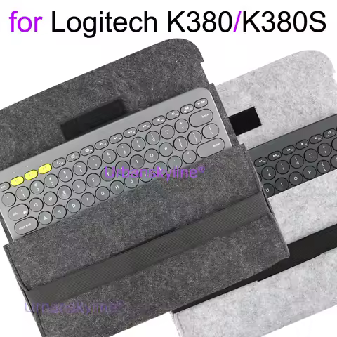 K380 Bag for Logitech K380S Sleeve Case Cover WOOL FELT Storage Handbag Carrying Purse Pouch Portabl