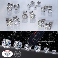 IOGOU 3mm/4mm/5mm/6.5mm/8mm/9mm/10mm/11mm Certified D VVS1 Moissanite Stud Earrings 925 Silver Earri