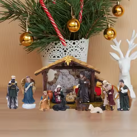12 Pieces Christmas Nativity Figurines Christmas Decorations Authentic Artwork