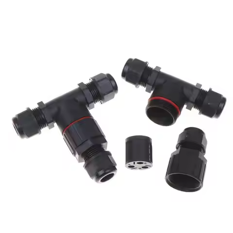 1Pcs Quick Screw Connect Push-in Terminals IP68 T Shape Waterproof Electric Connector 2/3/4/5Pin For