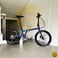 Fnhon Gust 22” • 9 Gear Shimano Sora Litepro Schwalbe One Foldable Foldie Fold Bike Bicycle 451 blue Dahon Tern Crius