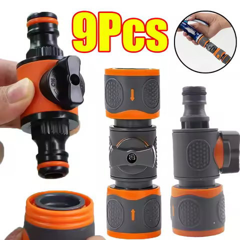 1-9Pcs Garden Hose Quick Connect Adapters Tap Shut Off Valve Fitting watering connector for Faucets 