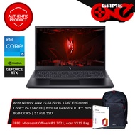 Acer Nitro V ANV15-51-519K 15.6” FHD Intel Core™ i5-13420H | NVIDIA GeForce RTX™ 2050 | 8GB DDR5 | 5