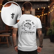 Jesus Made Me a Fishermen svg Fathers Day svg, fisher of men svg, christian shirt for men, cross fis