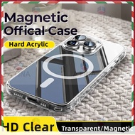 【ATINA】 iPhone手机壳 苹果手机壳 iPhone15手机壳 iPhone保护壳 Transparent Magnetic Case For iPhone 15 14 13 12 11 Pro Max Slim HD Clear Hard PC Phone Cases Compatible With iPhone