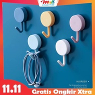 GANTUNGAN MALL - Cute Plain Wall Mounted Hanger Multipurpose Wall Mounted Clothes Lock AD06