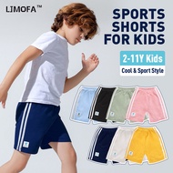 LJMOFA 2-11Yrs Summer Shorts Multicolor Comfortable Breathable Stripe Sport Shorts Casual Pants for 