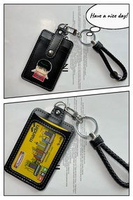 Name Tag Id Cardholder Kulit Slamdunk / Gantungan Lanyard Pods Leather/ Cardholder Tempat Kartu Kerj
