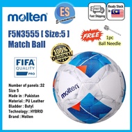 [100% Original] Molten Football F5N3555 size5 / Molten Bola Sepak F5A3555 Saiz5 (FIFA QUALITY PRO)