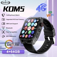 สมาร์ทวอทช์4G + 64G สำหรับผู้ชายผู้หญิง Google Play Store GPS บลูทูธ WIFI แอนดรอยด์พร้อมกับซิมการ์ดช่อง KOM5กีฬานาฬิกาข้อมือหรู