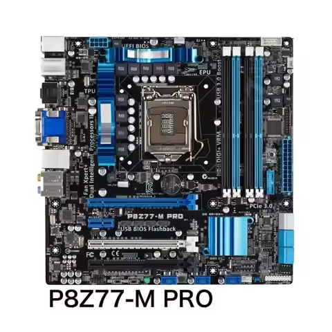 For ASUS P8Z77-M PRO Motherboard DVI VGA HDMI LGA 1155 DDR3 Z77 P8Z77 Mainboard 100% Tested OK Fully