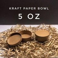 Kraft Paper Ice Cream Cup 5 Oz + Lid Food Grade For Ice Cream cup etc.