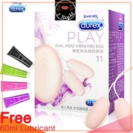 2P 1 night - Durex Play 11 Dual-Head Vibrating Egg Sex Toys - Powerful Vibrator Masturbator - Clitoris Stimulator - Women / Couples