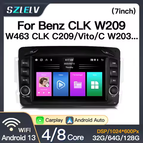 Android Auto GPS For Mercedes Benz W203 Vito W639 Vaneo CLK W209 W210 Wireless Carplay Navigation Ca