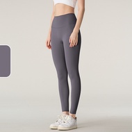 สต๊อกพร้อมส่ง) High-waisted Nude Nylon Fitness Yoga Pants for Women Leggings Fitness Pants for Women