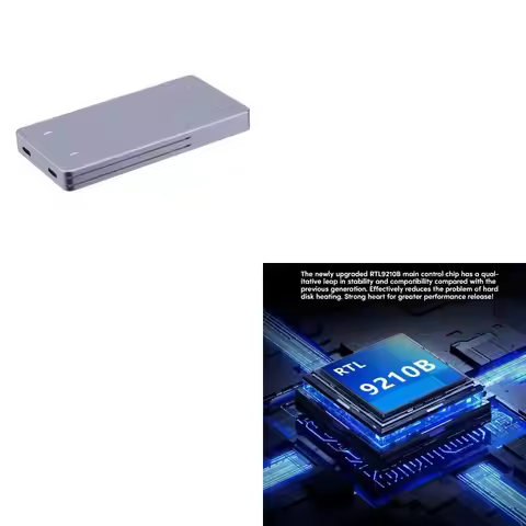 L9BA M.2 NVMe SSD Enclosure,2 Disks Supported Aluminum Alloy USB3.1 M.2 SSD Case