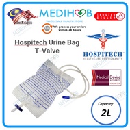 [CHEAPEST]  Hospitech URINE BAG 2L T-VALVE (S)/ PRIMES Urine Bag 2L