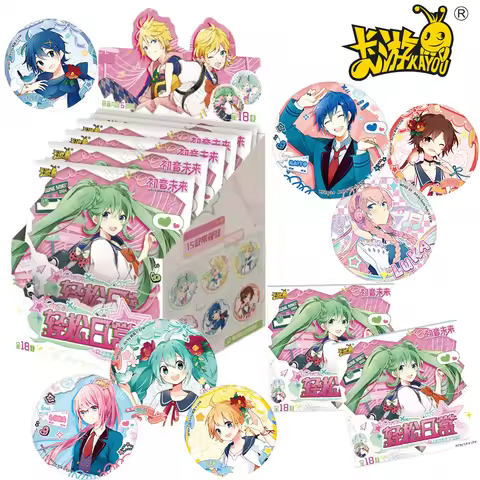 New KAYOU Genuine Hatsune Miku Tinplate Badges High Quality Brooch MEITO KAIKO Cute Characters Goods