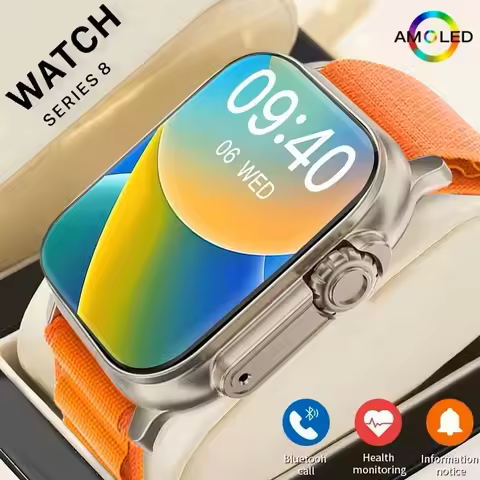 New Smartwatch Men 49mm Series 8 2.3"AMOLED Screen NFC Compass Waterproof For Apple Watch IWO Ultra 