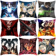 Japanese Anime Black Clover Cushion Cover Pillowcase Cool Asta Figure Throw Pillow Case for Home Decor Sofa Car Bed Pillow Cover