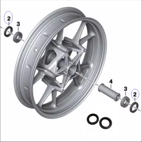 2x Front axle seal For BMW S1000RR HP4 S1000XR S1000R K1600GTL K1600B