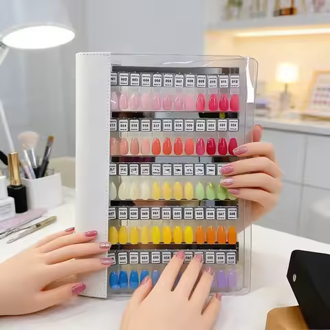 Magnetic Tip Nail Art Swatch Book for Nail Art Color Storage Acrylic Work Display Work Style Compari