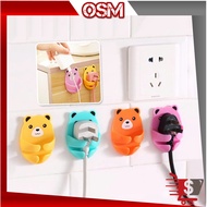 GANTUNGAN ONLINE SHOPPING MALL - H6288 Cable OrganizerHOOK 4-Piece Multipurpose Hanging/ Cute Bear P
