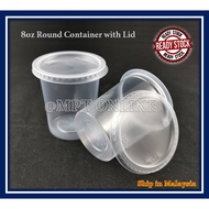 PK8 / E230T- 8oz Round Plastic Container / Bekas Jelly, Dadih