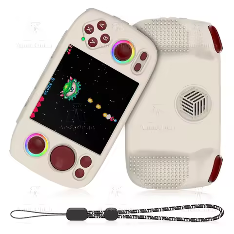 RG Cube Full Fit Protective Case with Lanyard Anti-fall Anti-scratch Anti-slip White Silicone Soft S