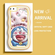 Case Soft Case Untuk Xiaomi Redmi 6 4X 5 Plus 5A 6A 7 Y3 Casing Doraemon Bingkai Bergelombang Case Transparan Silikon Cassing