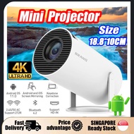 【SG STOCK】Mini Projector /lumo Projector HY300 with WiFi and Bluetooth 1080P Full HD Office Home Theater outdoor video Smart projector portable 4K Ultra HD wireless投影儀
