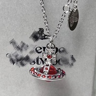 Exclusive Edition Nana With Full Diamond Saturn Orb Necklace Womens Red Gradient Limited Edition Let