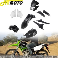 Motocross Plastic Bodywork Fairing Panel Kit Dirt Pit Bike Front Headlight Mudguard Side Cover for K