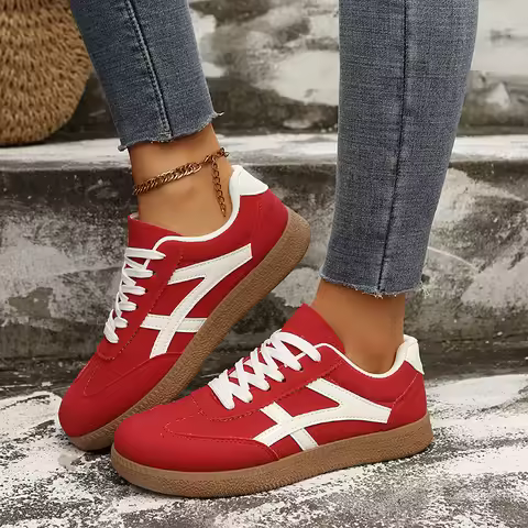 Woman's German Army Trainers shoes Lace Up Low Top Casual Women's Sports Shoes Large-size Breathable