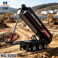 Huina 1/18 1509 Rc Semi Dump Trailer Electric Lifting For Rc Tractor Truck GHWV